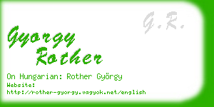 gyorgy rother business card