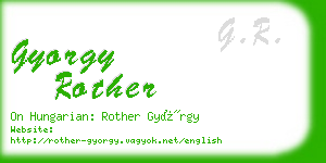 gyorgy rother business card